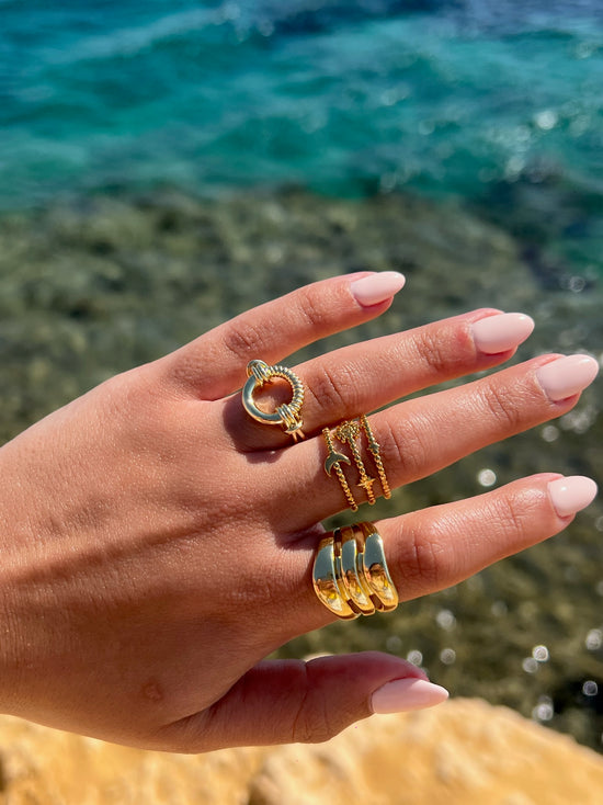 Layered Celestial Ring (Gold Plated)