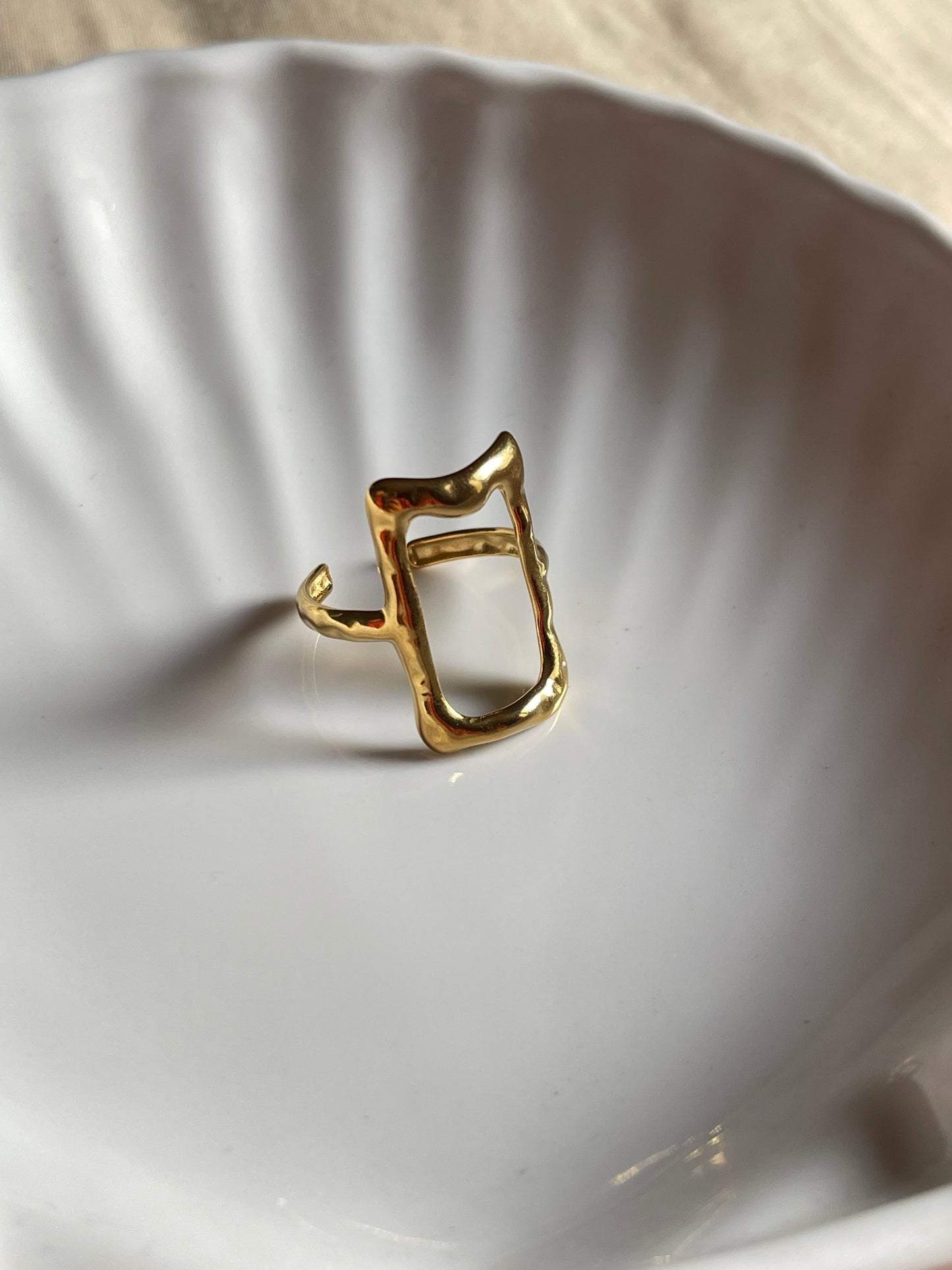 Rectangle Chunky Ring (Stainless Steel)