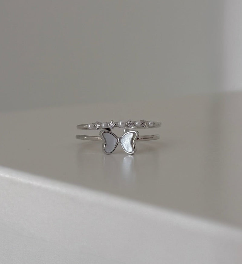 Butterfly Silver Ring- Stainless Steel