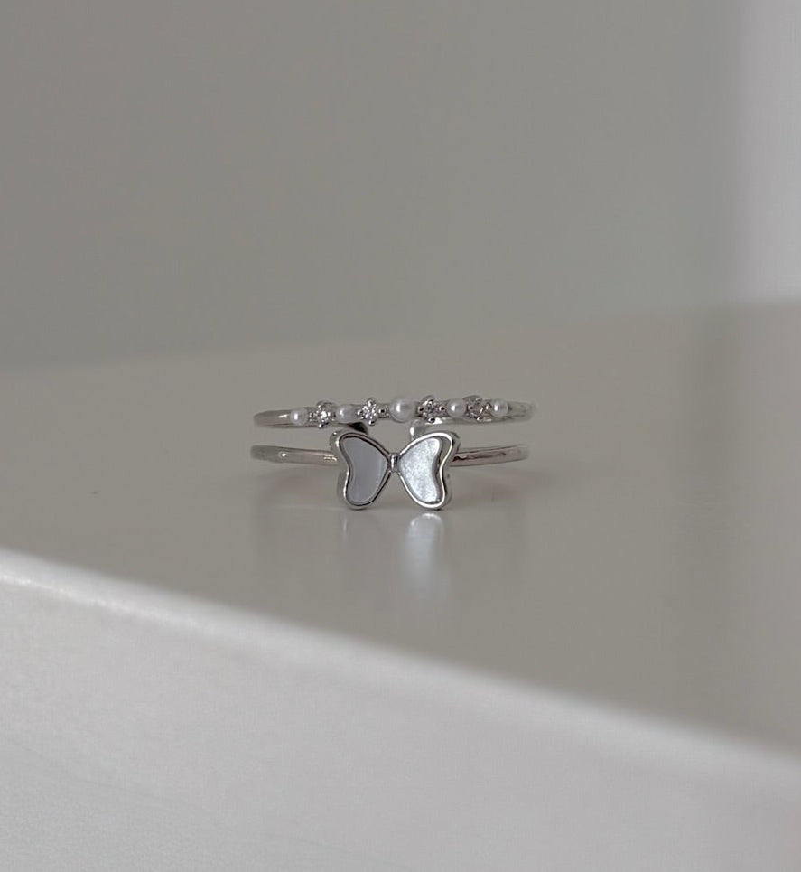 Butterfly Silver Ring- Stainless Steel