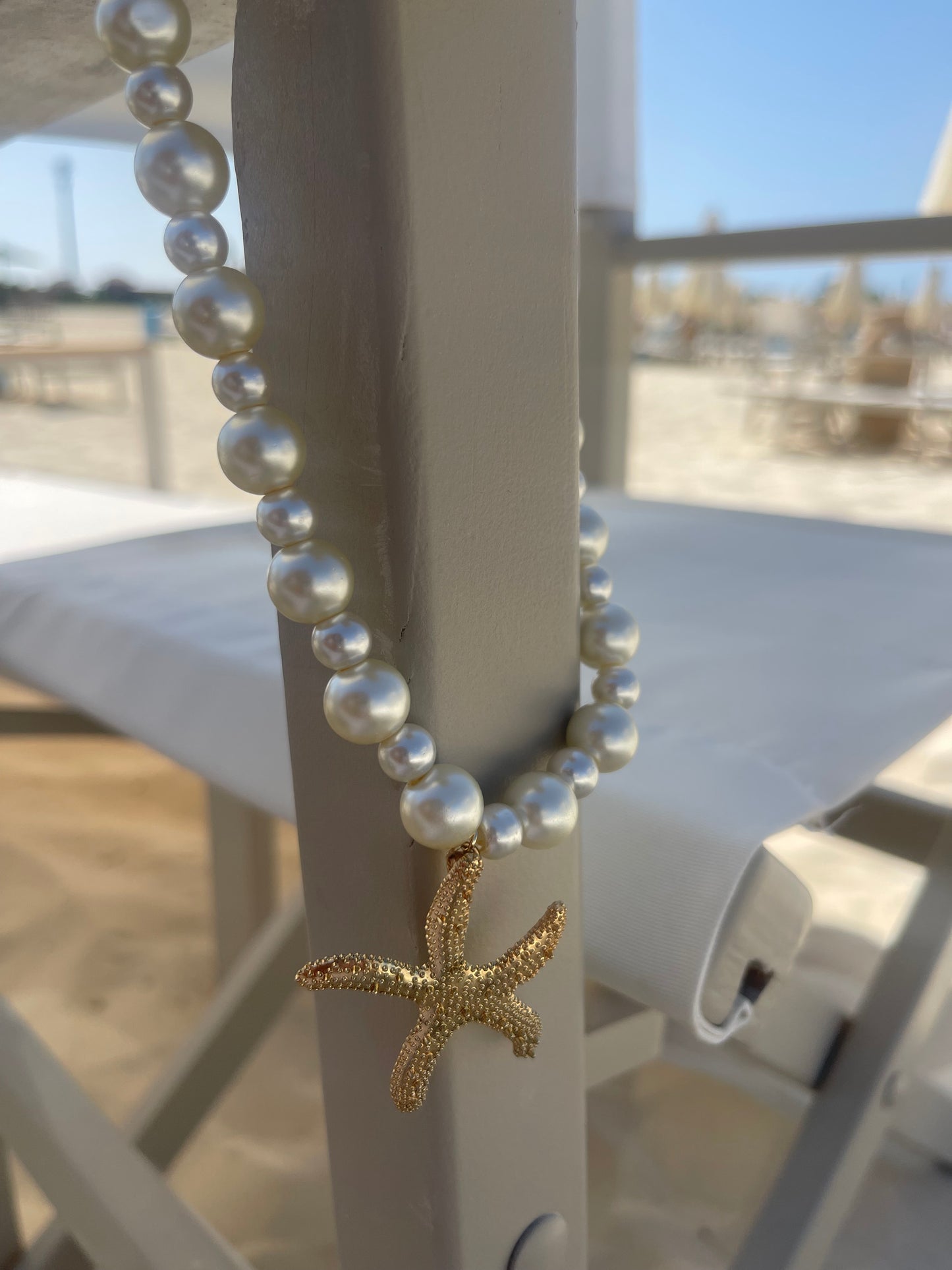 Pearly Starfish Statement Necklace