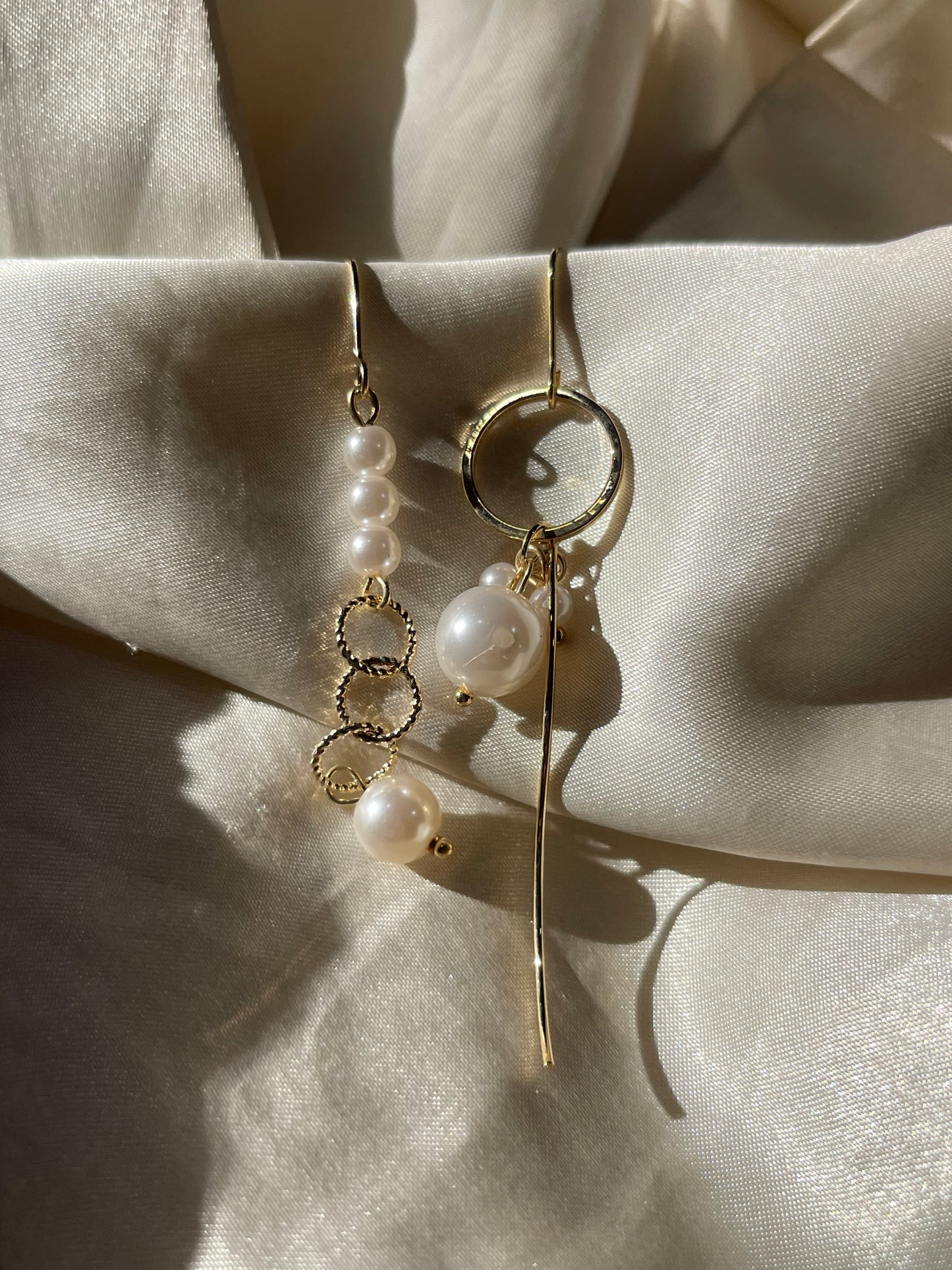 Mismatched Pearl Earrings