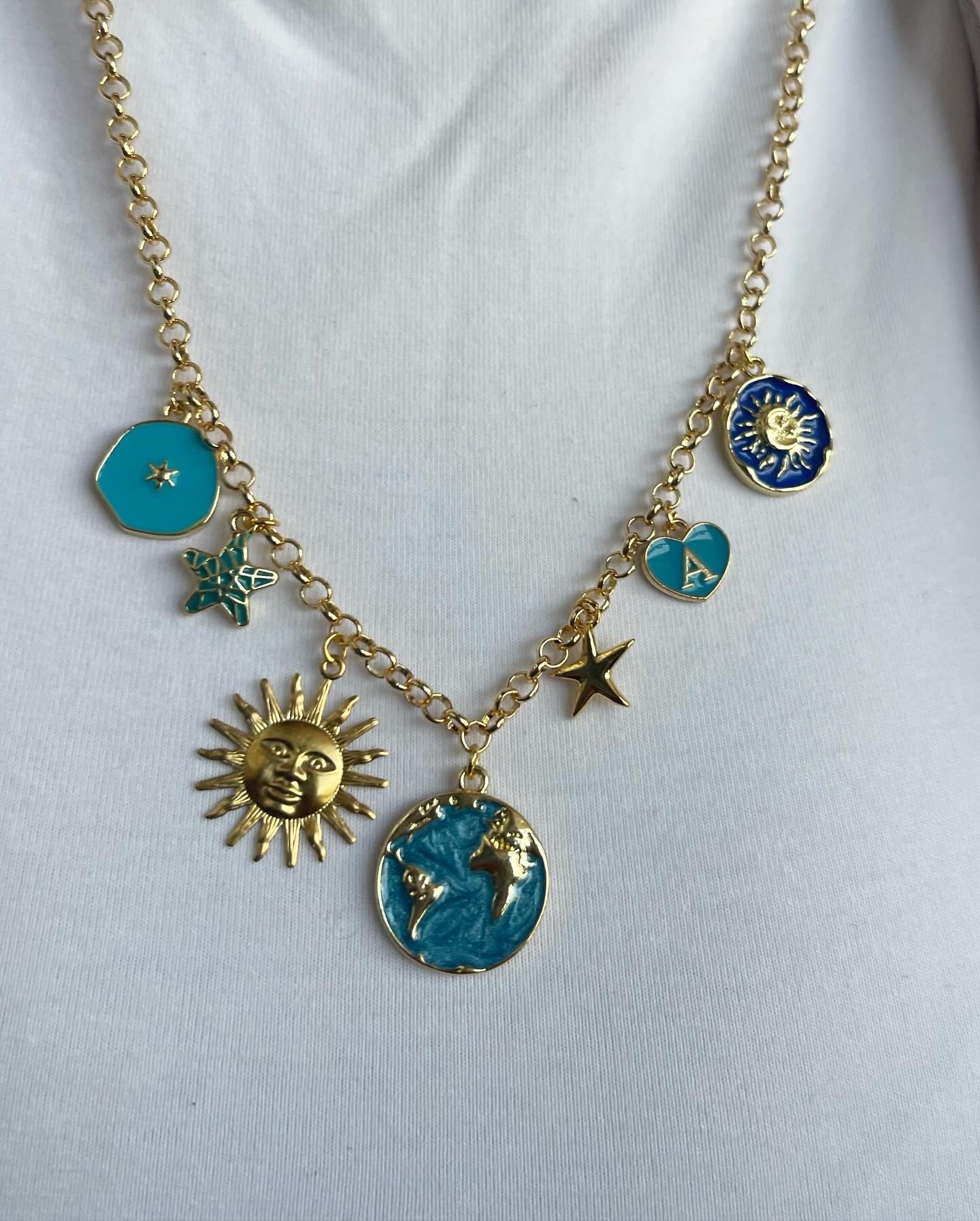 Blue Star- Gold Plated Charm