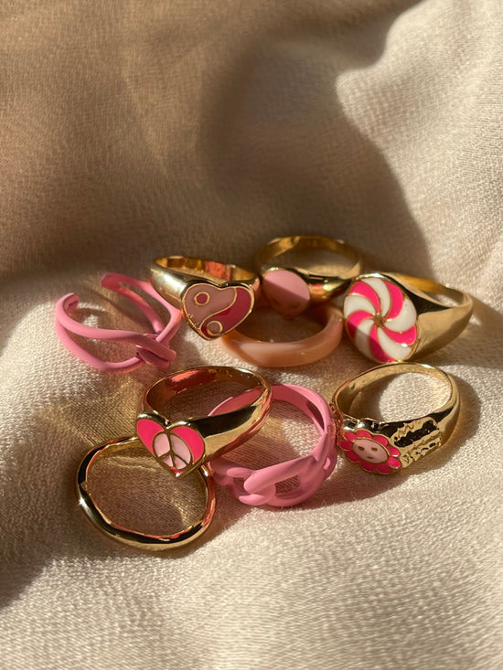 Pink Paradise Ring Set