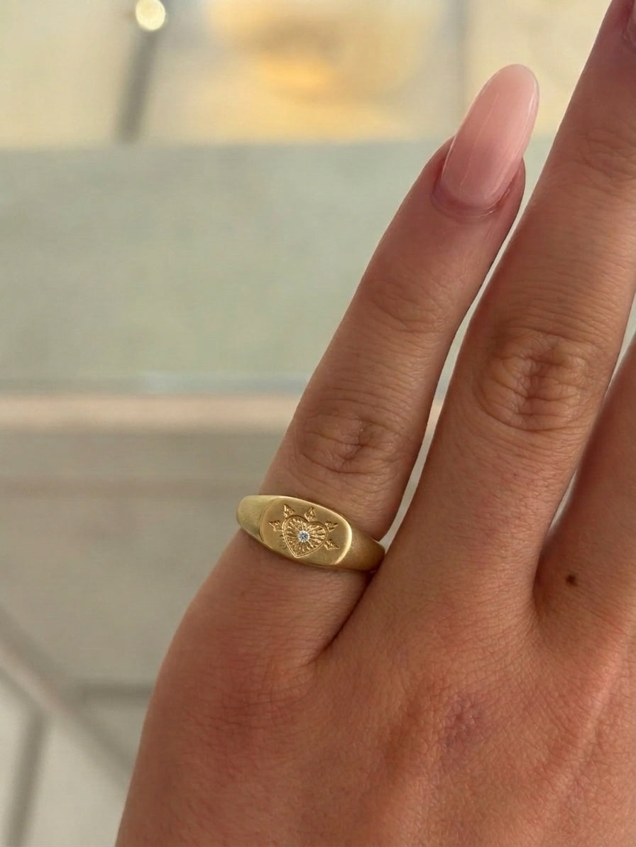 heart starburst ring 2.0 (gold plated)