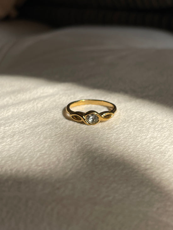 Dainty Crystal Ring- Stainless Steel