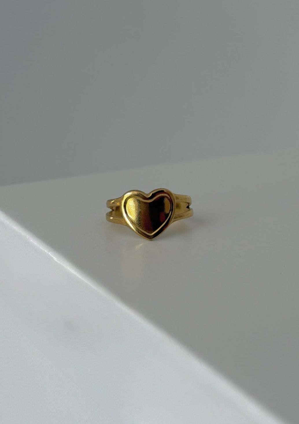 Chunky Heart Ring (Stainless Steel)