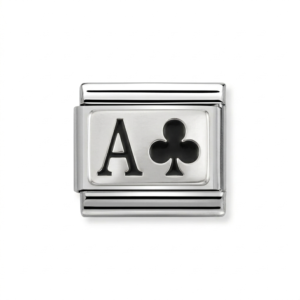 Lucky Ace- Silver Italian Charm