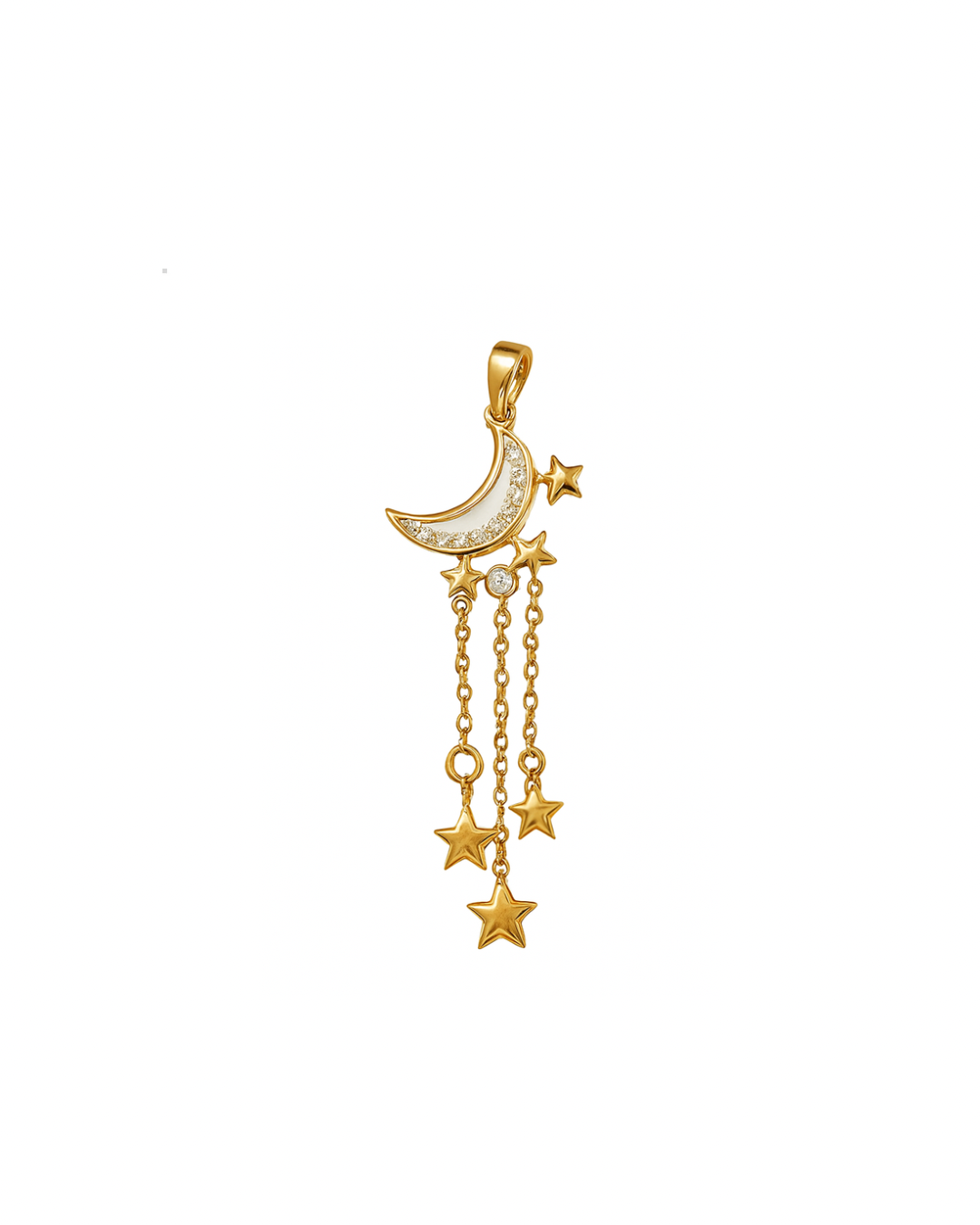 Dangled Moon- Gold Plated