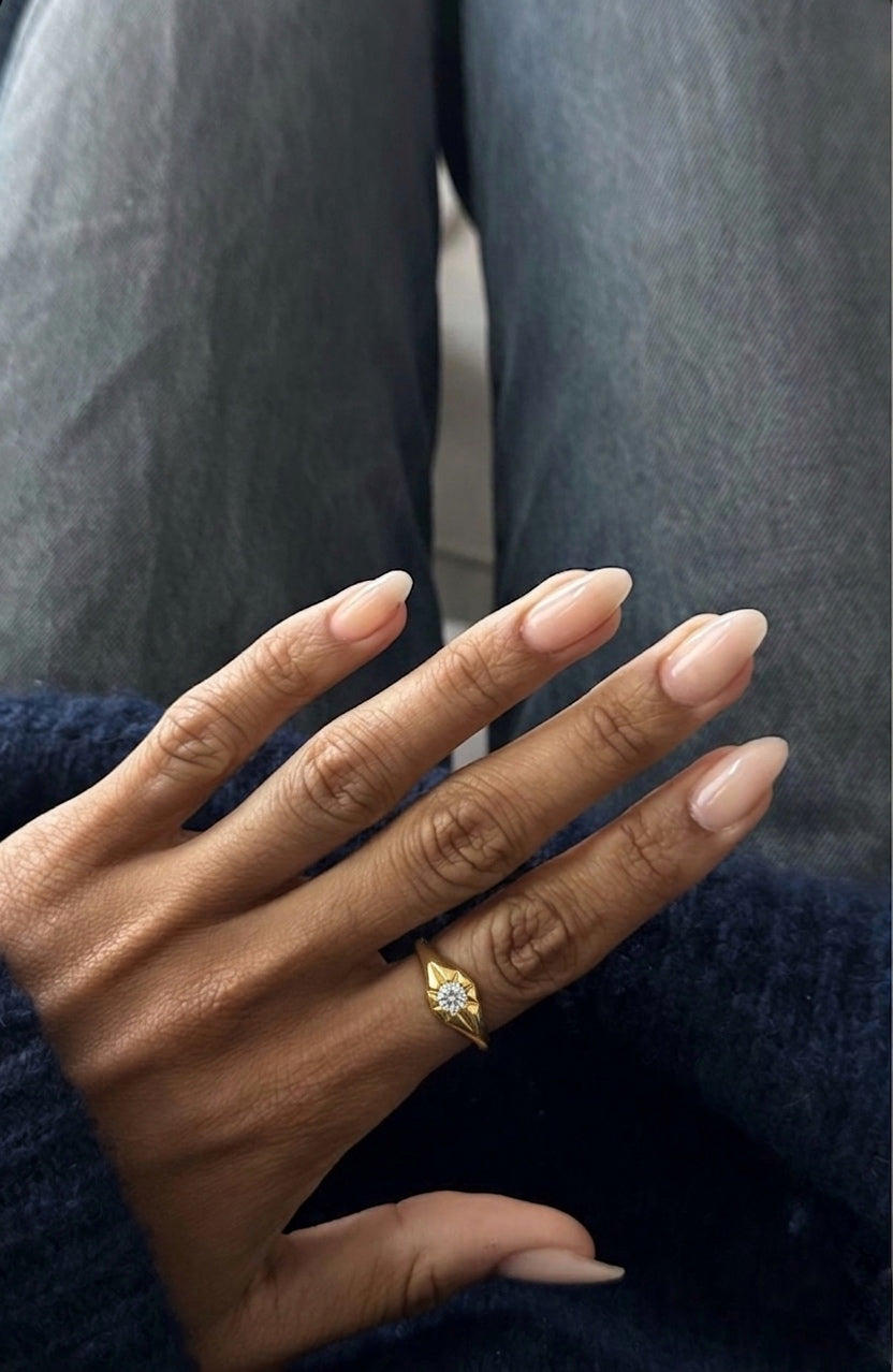 Dainty Crystal Ring (Stainless Steel)