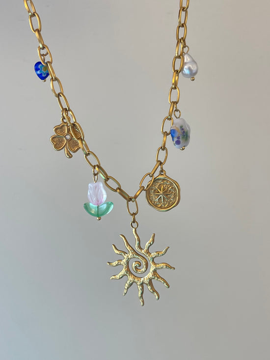 Sunlight Charm Necklace- Stainless Steel
