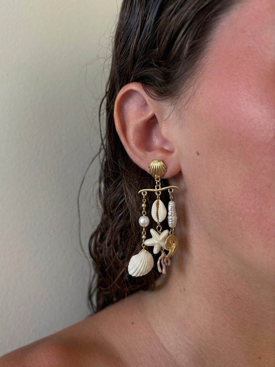 Summer Shells Dangle Earrings