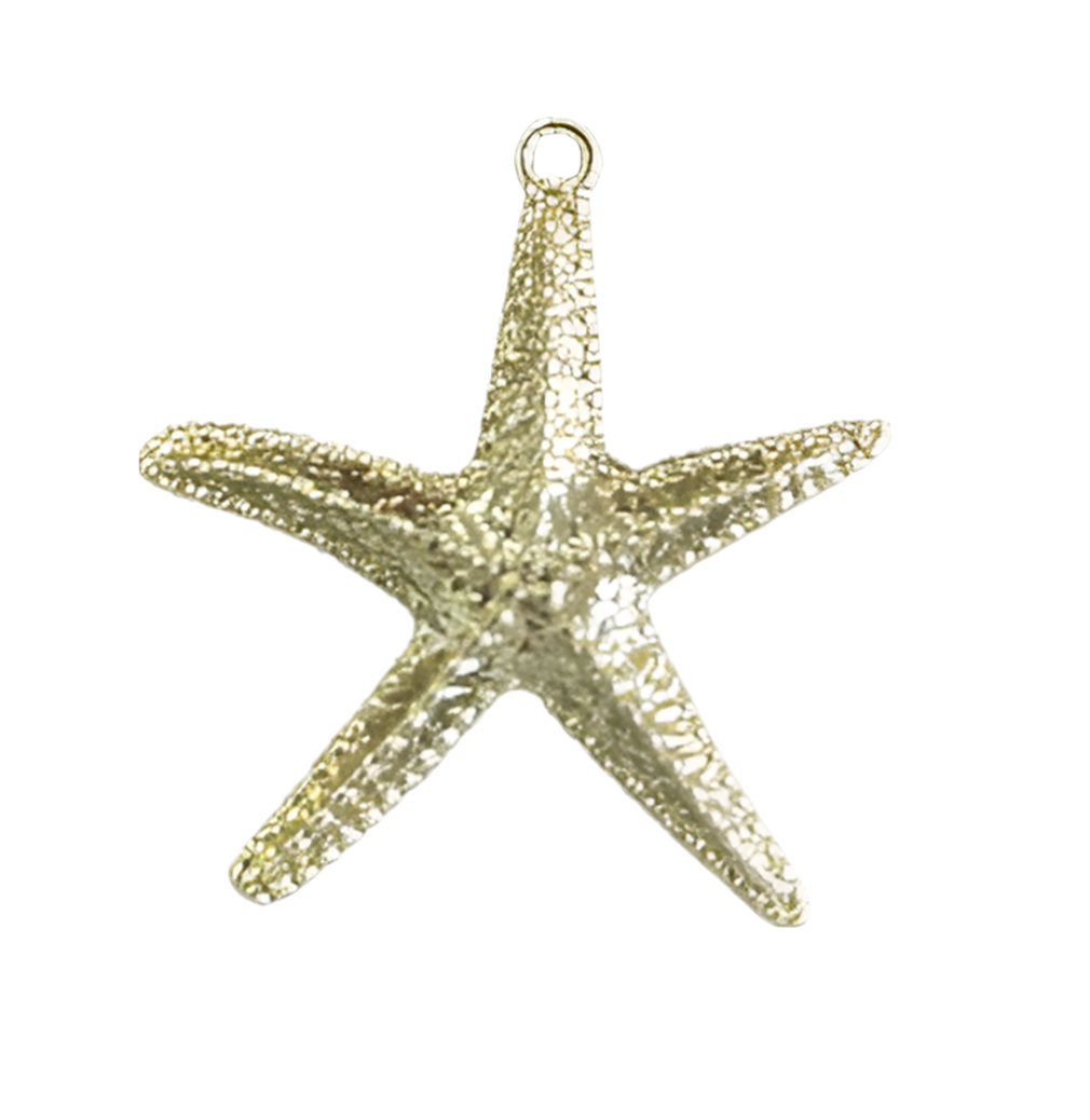 Thick Statement Starfish Charm- Gold Plated