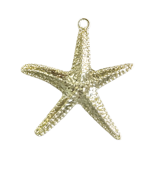 Thick Statement Starfish Charm- Gold Plated