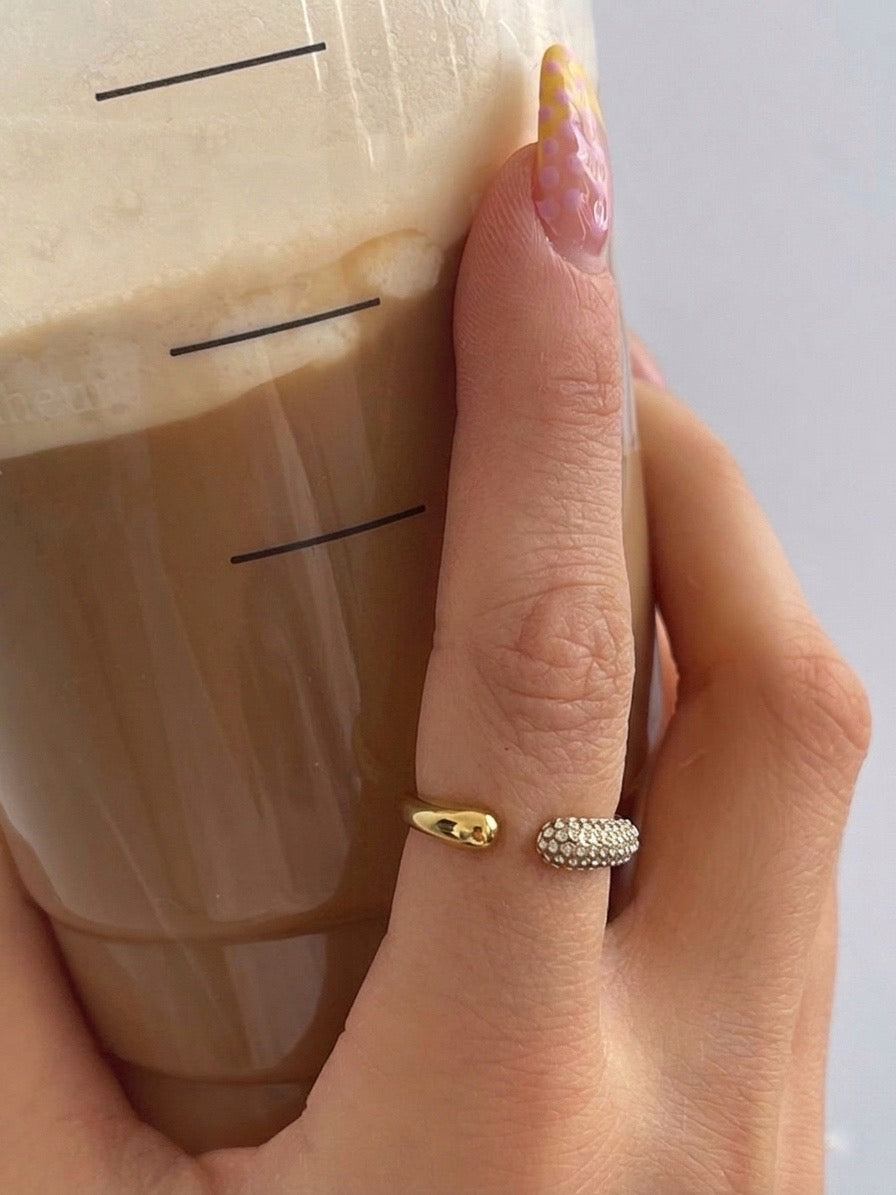 Minimal Crystal Ring (Stainless Steel)