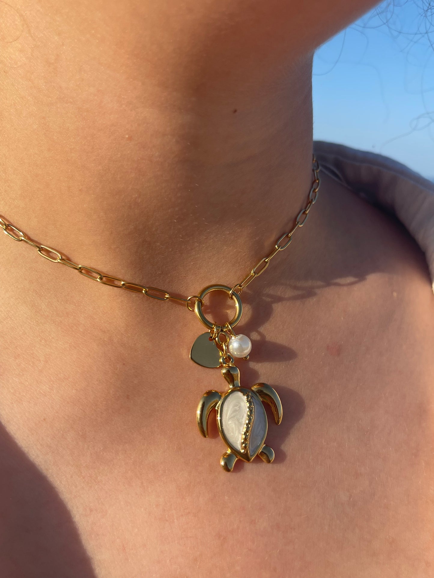 Sea Turtle Charms Necklace (Stainless Steel)