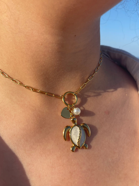 Sea Turtle Charms Necklace (Stainless Steel)