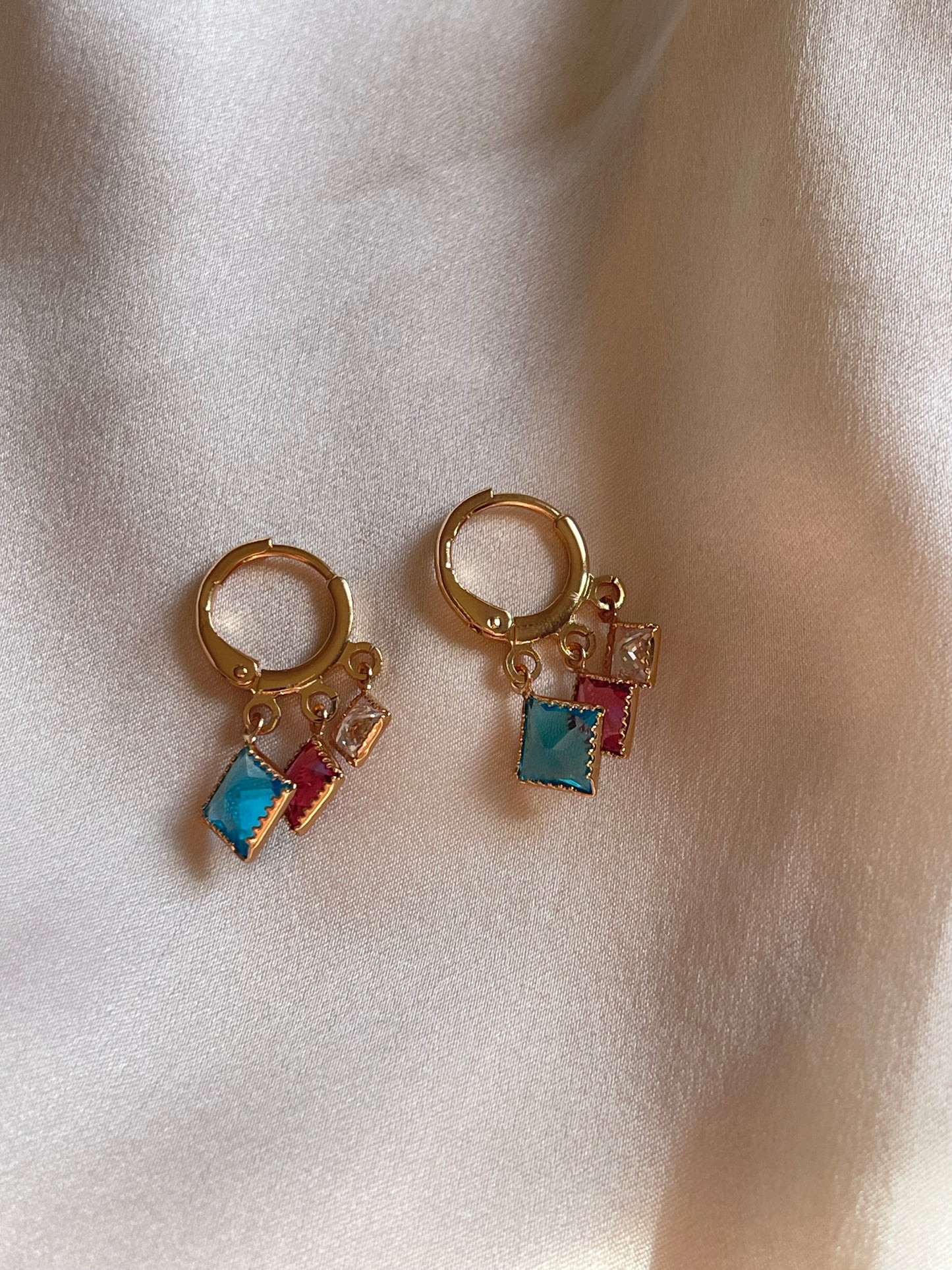 Rainbow Dainty Hoops 2.0 (Gold Plated)