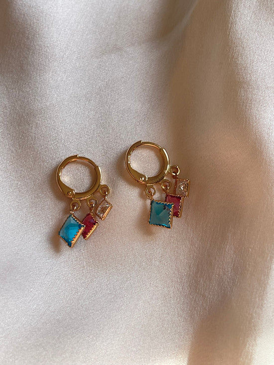 Rainbow Dainty Hoops 2.0 (Gold Plated)