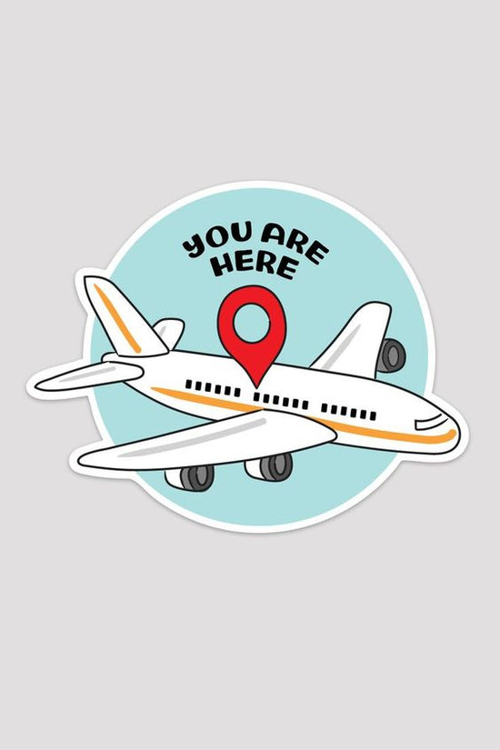 heart on the plane sticker