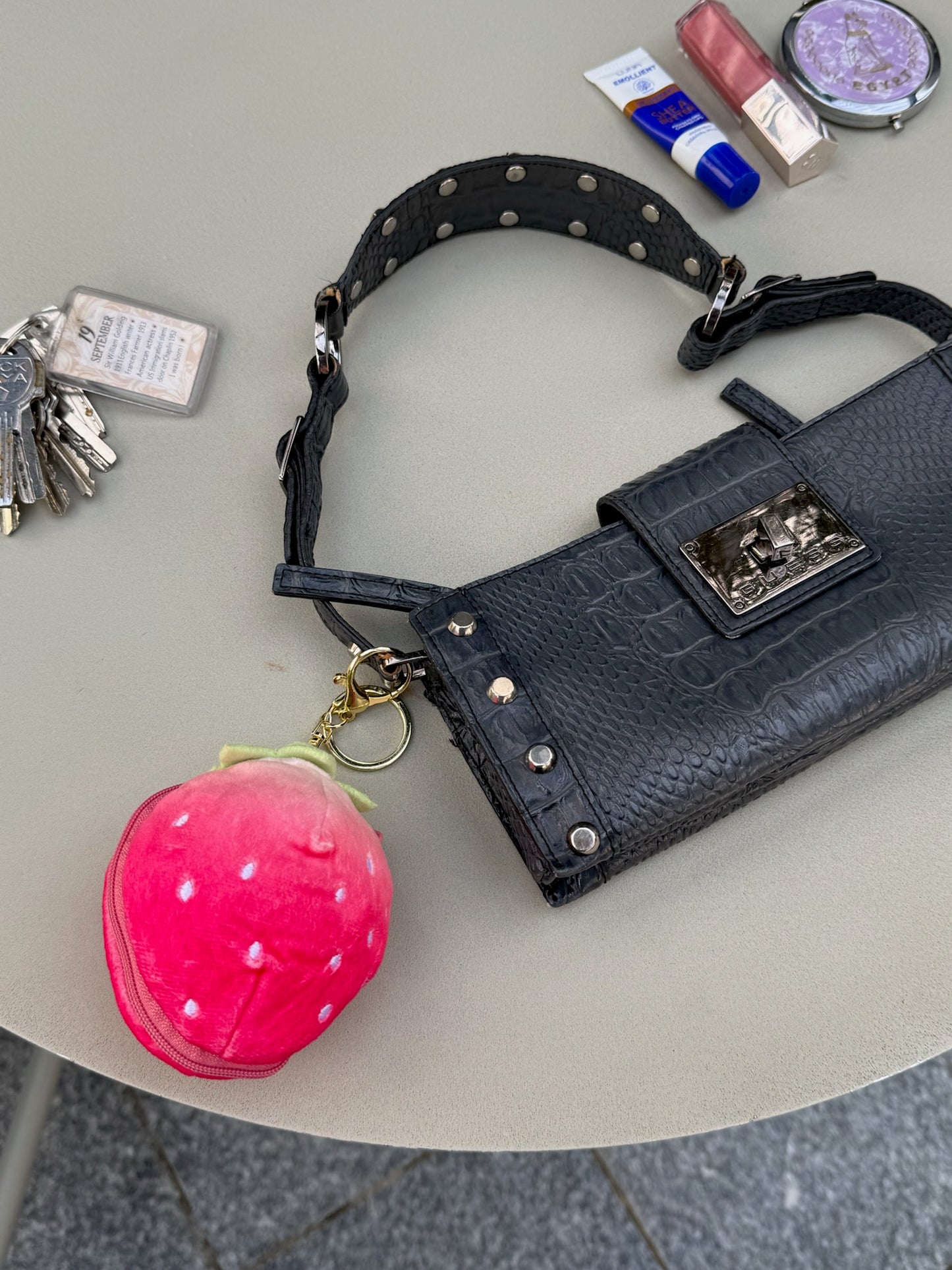 Strawberry/Bunny Bag Charm