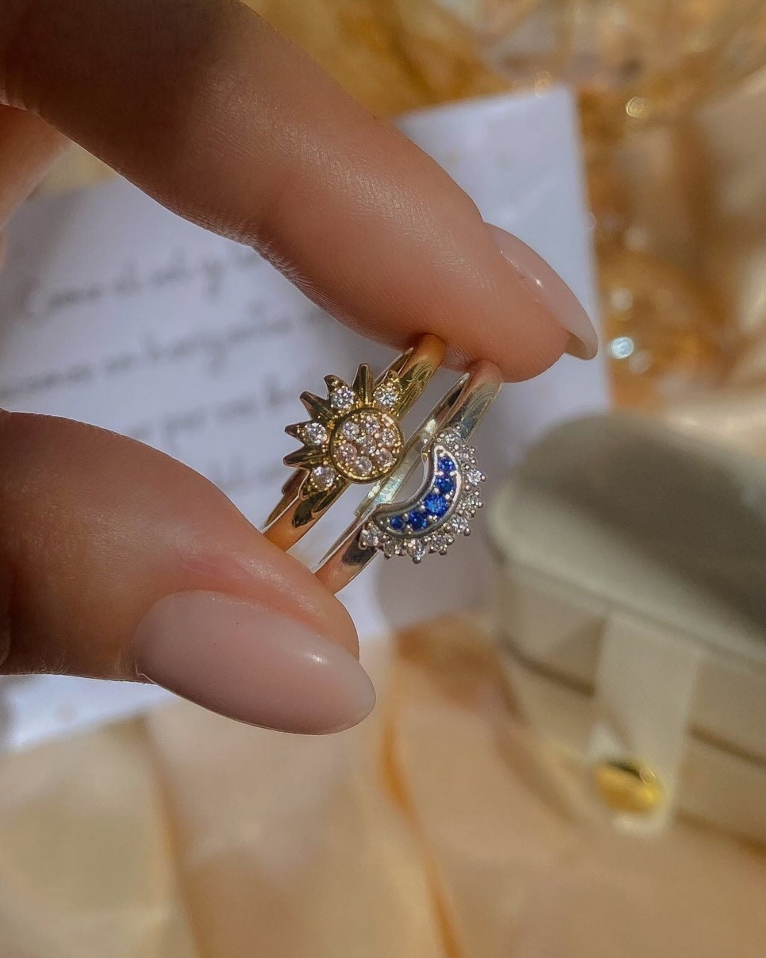 Celestial Matching Rings (Gold Plated)