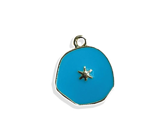 Blue Star- Gold Plated Charm