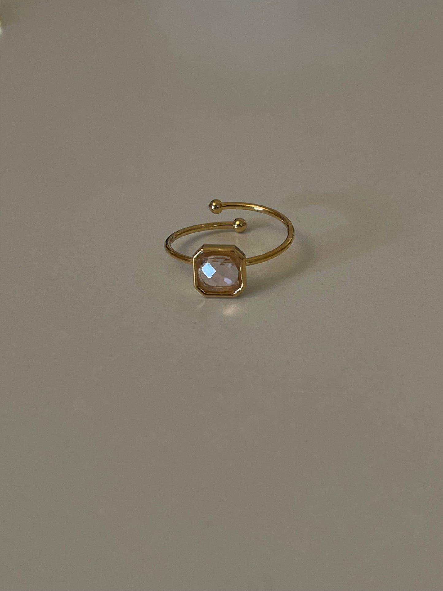 Dainty Crystal Ring (Gold Plated)