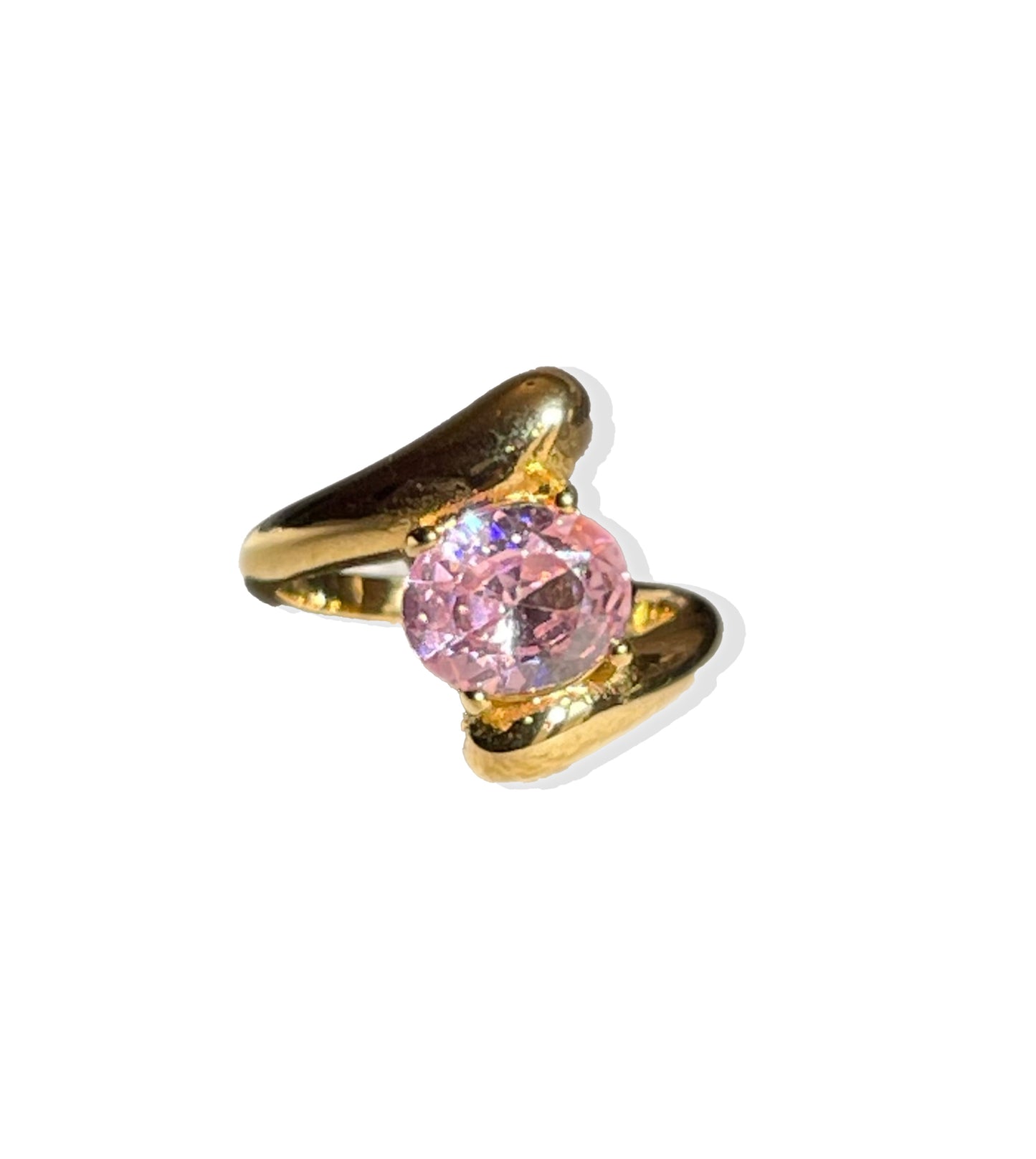Pink Statement Ring- Stainless Steel