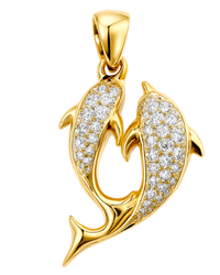 Double Dolphin- Gold Plated