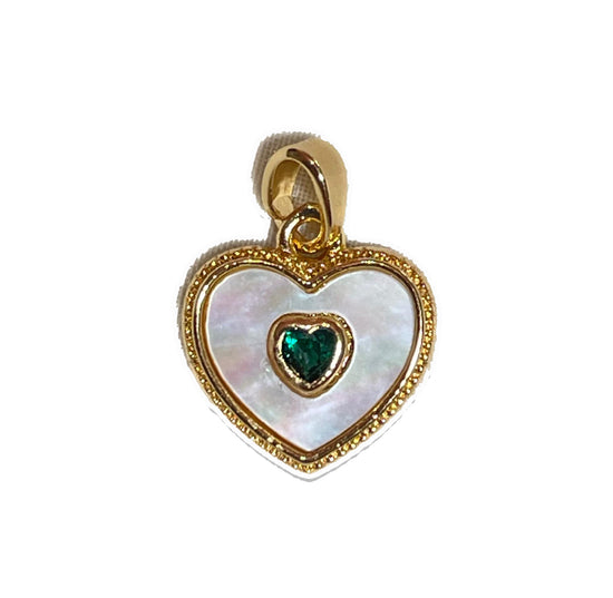 Sage Heart- Gold Plated Charm