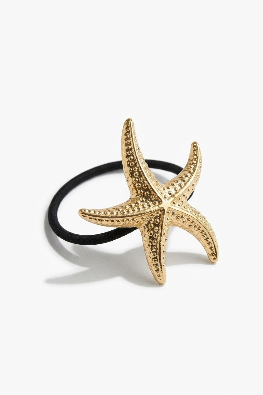 Starfish Gold Hair Tie