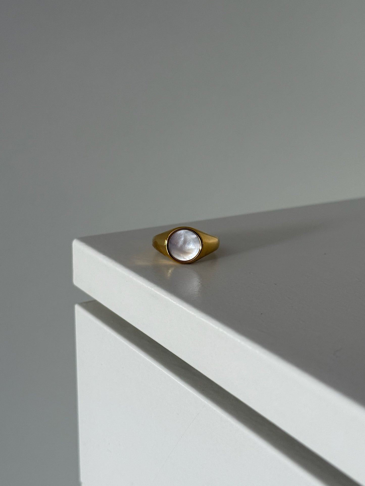 Statement Pearl Ring (Stainless Steel)