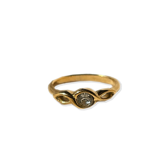 Dainty Crystal Ring- Stainless Steel