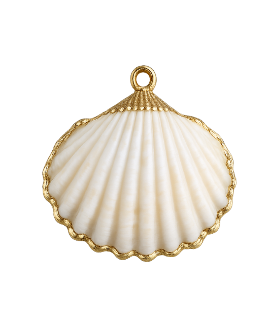 White Shell- Gold Plated