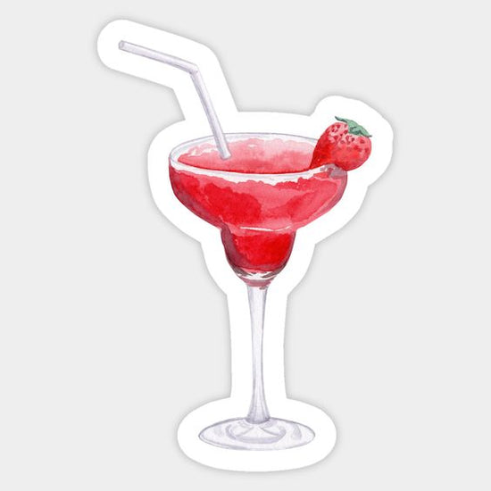 Strawberry Martini- Jumbo Sticker