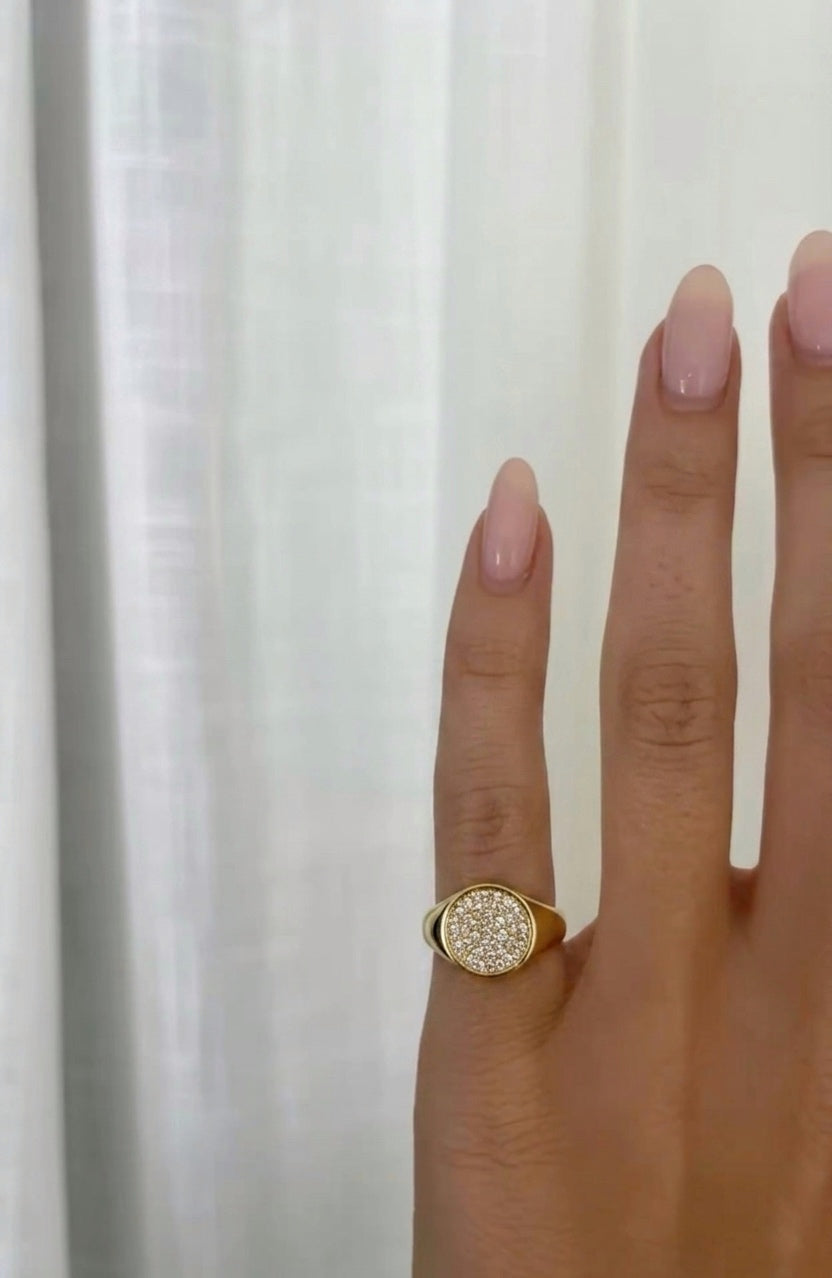Crystal Pinky Ring 2.0 (Gold Plated)