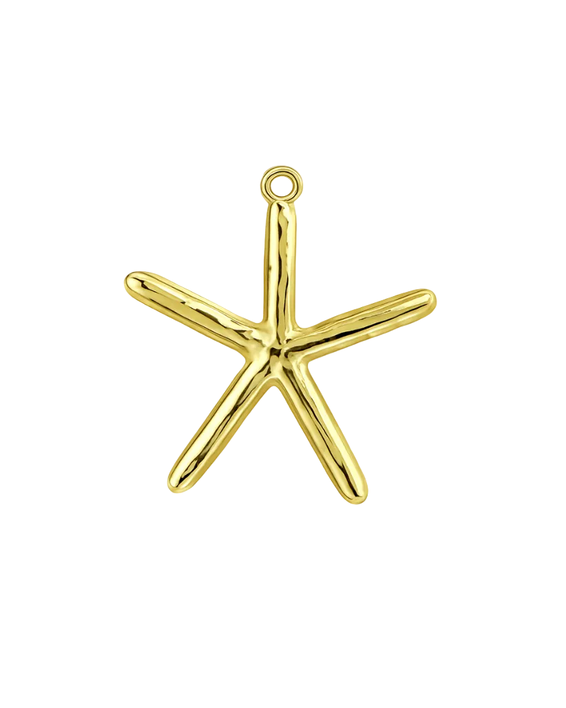 Statement Starfish Charm- Gold Plated