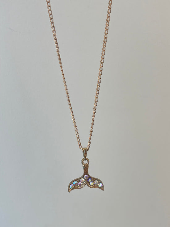 Crystal Dolphin Tale Necklace