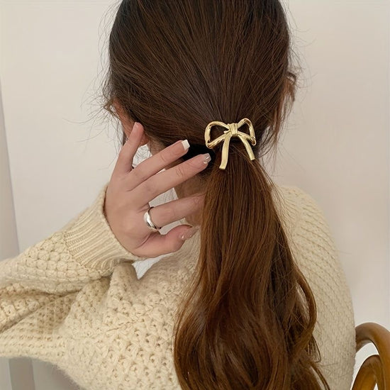 Bow Gold Hair Tie