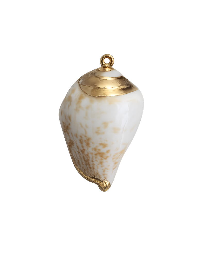 Statement Seashell Charm- Gold Plated