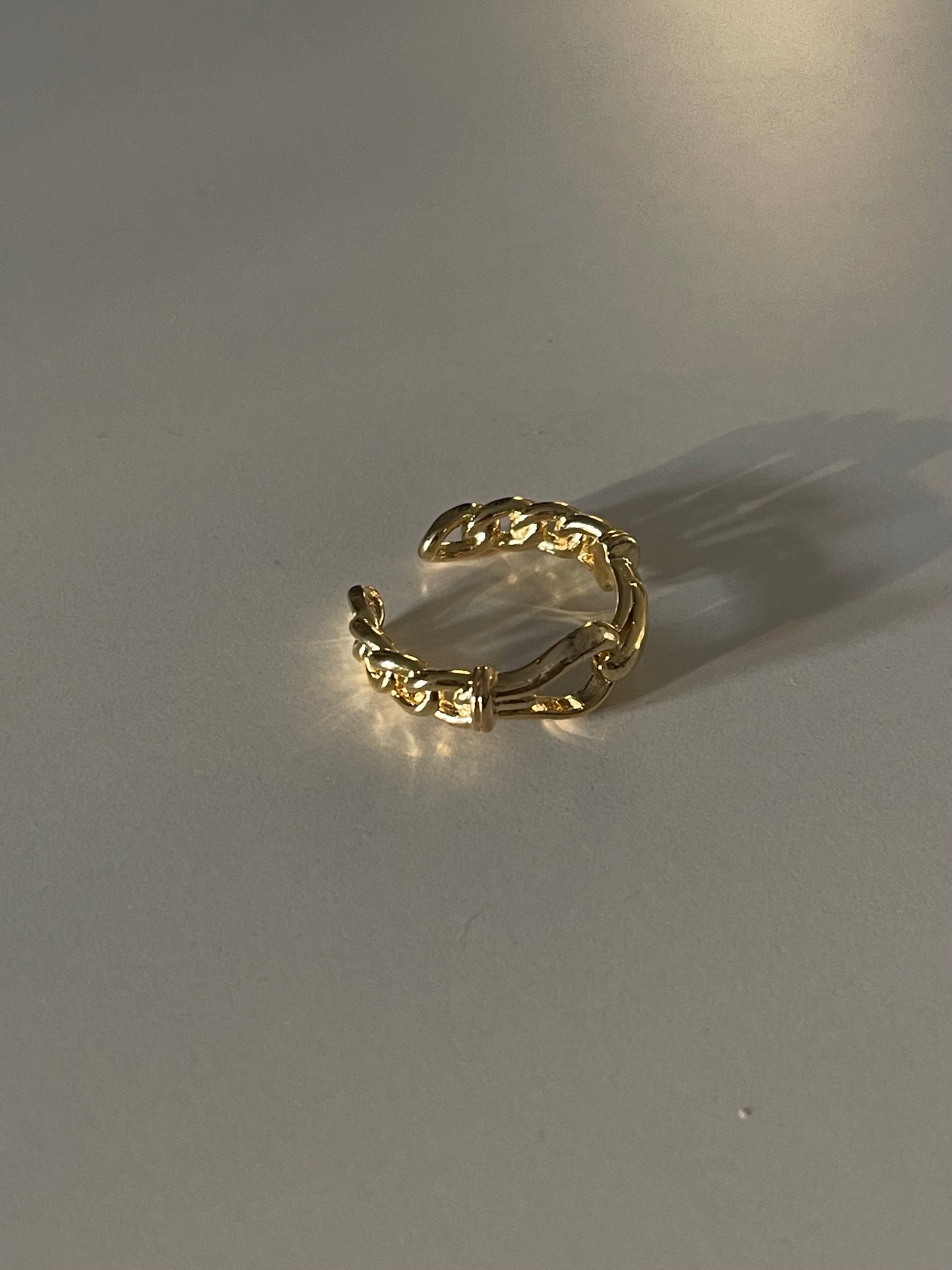 Chain Adjustable Ring (Gold Plated)