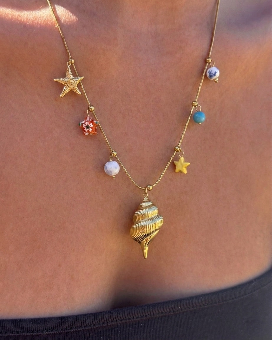 statement charms necklace (stainless steel)