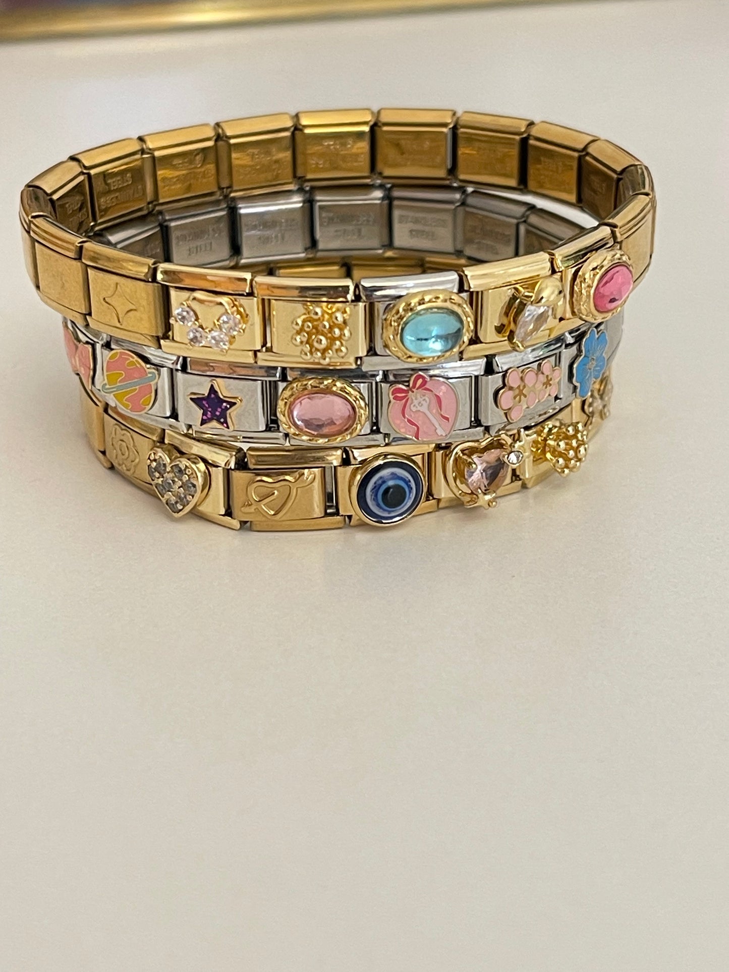 Dainty Stones Italian Bracelet (Ready Made + Stainless Steel)!