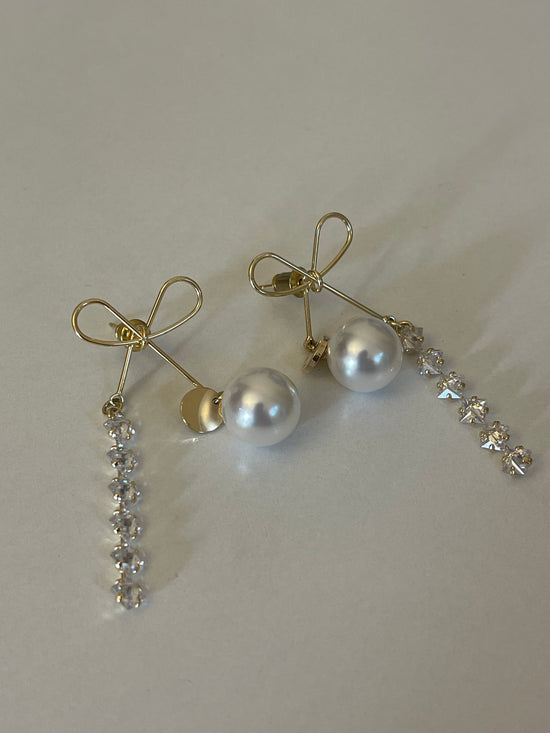 Pearl Bow Earrings