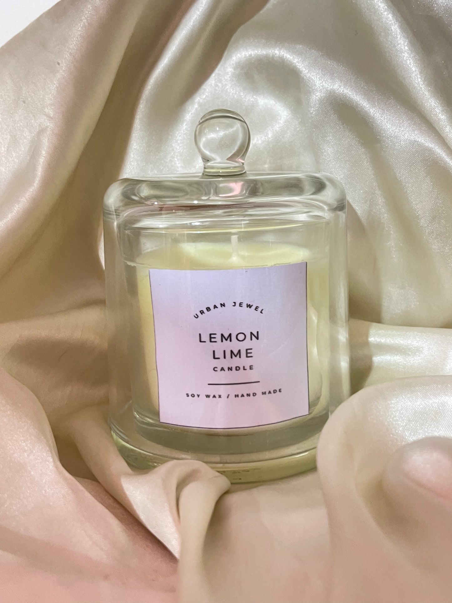 Lemon Lime- Glass Candle