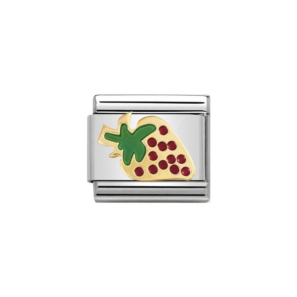 Strawberry - Silver Italian Charm