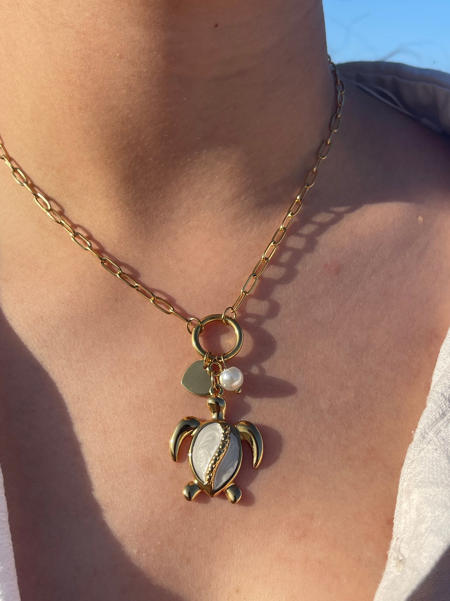 Sea Turtle Charms Necklace (Stainless Steel)