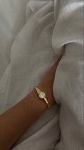 Crystal Gold Cuff (Gold Plated)