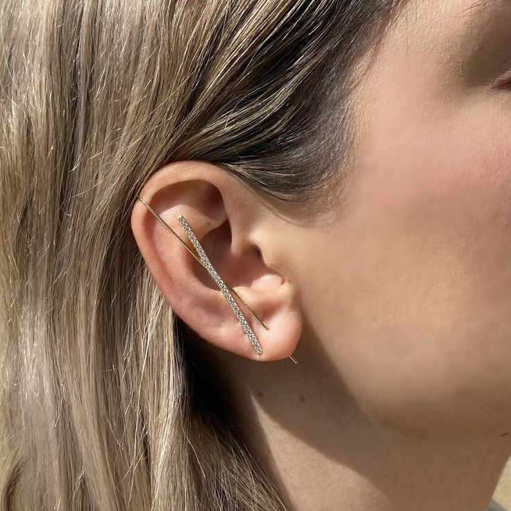 Minimal Crystal Ear Pin